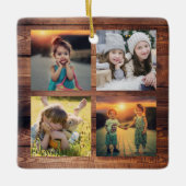 Creëer je eigen familiekollage uniek keramisch ornament (Voorkant)