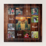 Creëer je eigen familiekollage uniek legpuzzel<br><div class="desc">Creëer je eigen familiefoiliteitscript en een monogrammed puzzel. Voeg uw eigen persoonlijke foto's,  tekst,  citaten,  monogram toe om te personaliseren.</div>