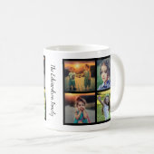 Creëer je eigen familienaam voor foto collage koffiemok (Voorkant rechts)