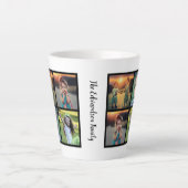 Creëer je eigen familienaam voor foto collage latte mok (Voorkant)