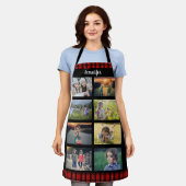 Creëer je eigen familienaam voor foto-collage schort (Gedragen)