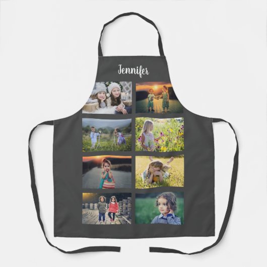 Creëer je eigen familienaam voor foto-collage schort (Voorkant)