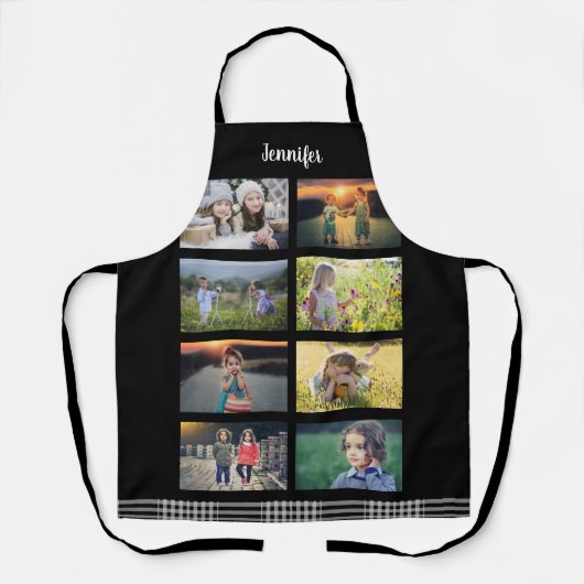 Creëer je eigen familienaam voor foto-collage schort (Voorkant)