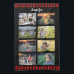 Creëer je eigen familienaam voor foto-collage theedoek<br><div class="desc">Creëer je eigen familiefoilumcollage naam,  gevarieerd patroon,  keukenhanddoek.
U kunt het personaliseren en uw mooiste foto's en naam toevoegen.</div>