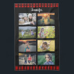 Creëer je eigen familienaam voor foto-collage theedoek<br><div class="desc">Creëer je eigen familiefoilumcollage naam,  gevarieerd patroon,  keukenhanddoek.
U kunt het personaliseren en uw mooiste foto's en naam toevoegen.</div>