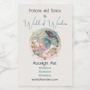 Creëer je eigen fantasie Wereldkaart Wijn Etiket