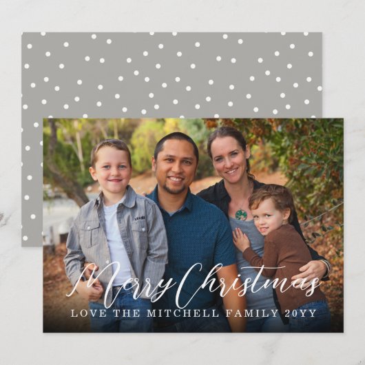 Creëer je eigen feestdag-fotokaart feestdagenkaart (Voorkant / Achterkant)