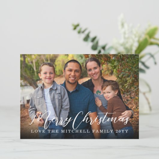 Creëer je eigen feestdag-fotokaart feestdagenkaart (Staand voorkant)