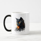 Creëer Je eigen Fiery Black Cat Bust Magische Mok (Links)