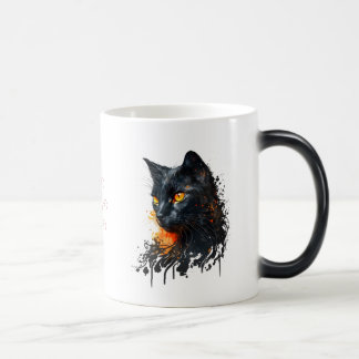 Creëer Je eigen Fiery Black Cat Bust Magische Mok