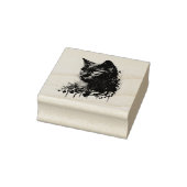 Creëer Je eigen Fiery Black Cat Bust Rubberstempel (Stempel)