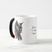 Creëer Je eigen Fiery Black Cat Magische Mok (Voorkant links)