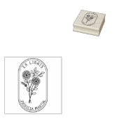 Creëer je eigen Flower Ex Libris Rubberstempel (Gestempeld)