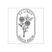 Creëer je eigen Flower Ex Libris Rubberstempel (Afrduk)