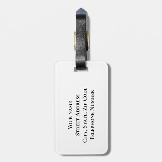 Creëer Je eigen foto Bagagelabel (Achterkant verticaal)