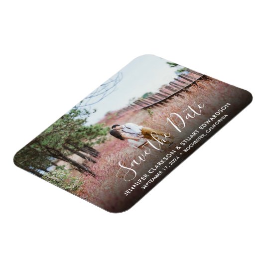 Creëer je eigen foto Bewaar de datum Magneet (Linkerzijde)