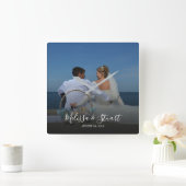 Creëer je eigen foto bruiloft vierkante klok (Huis)