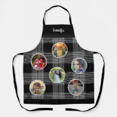 Creëer je eigen foto collage buffalo plaid schort (Voorkant)