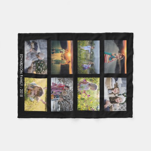 Creëer je eigen foto-collage fleece deken (Voorkant (Horizontaal))