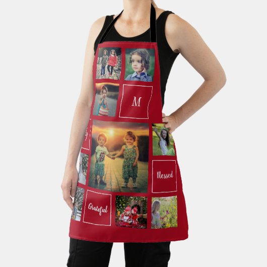 Creëer je eigen foto collage monogram apro schort (Insitu)
