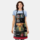 Creëer je eigen foto collage monogram schort (Gedragen)