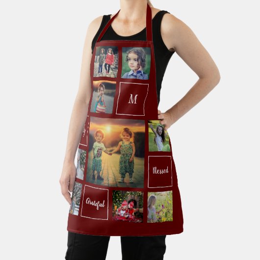 Creëer je eigen foto collage monogram schort (Insitu)