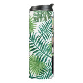 Creëer je eigen foto collage tropische bladeren thermosbeker (Gedraaid links)