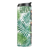 Creëer je eigen foto collage tropische bladeren thermosbeker (Gedraaid links)