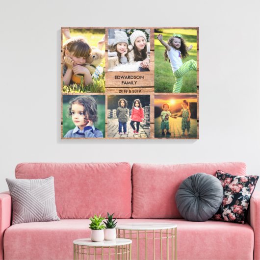Creëer je eigen foto-collage van je eigen roestrij canvas afdruk (Insitu (Woonkamer))