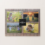 Creëer je eigen foto-collage van je eigen roestrij legpuzzel<br><div class="desc">Maak je eigen mooiste familiefoillakleurpuzzel. Familienaam en monogram,  foto-collage puzzel U kunt het personaliseren en uw mooiste foto's toevoegen,  jouw naam en monogram toevoegen. Geweldig plezier!</div>
