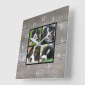 Creëer je eigen foto-collage van je eigen roestrij vierkante klok (Hoek)