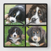 Creëer je eigen foto collage vierkante klok (Voorkant)