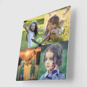 Creëer je eigen foto collage vierkante klok (Hoek)