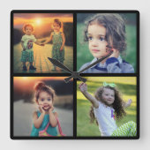 Creëer je eigen foto collage vierkante klok (Voorkant)