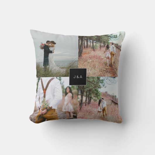 Creëer je eigen foto-collage voor een monogramme b kussen (Voorkant)