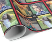 Creëer je eigen foto collage xmas cadeaupapier (Rol Hoek)