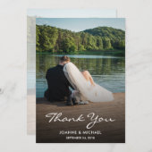Creëer je eigen foto Dank je bruiloft Bedankkaart (Voorkant / Achterkant)
