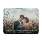 Creëer je eigen foto Dank je bruiloft Magneet (Horizontaal)