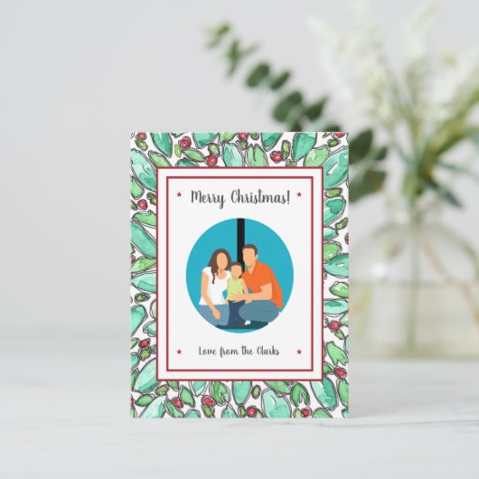 Creëer Je eigen foto Gepersonaliseerd Kerstmis toe Briefkaart (Staand voorkant)