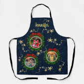 Creëer je eigen foto Merry kerstmonogrammen Schort (Voorkant)