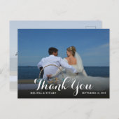 Creëer je eigen foto van bedankt voor je bruiloft briefkaart (Voorkant / Achterkant)