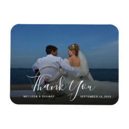 Creëer je eigen foto van bedankt voor je bruiloft magneet