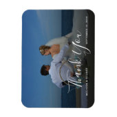 Creëer je eigen foto van bedankt voor je bruiloft magneet (Verticaal)