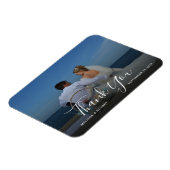 Creëer je eigen foto van bedankt voor je bruiloft magneet (Linkerzijde)