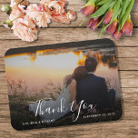 Creëer je eigen foto van het huwelijk magneet<br><div class="desc">Creëer je eigen foto Dank je Wedding magnet. Verstuur deze zeer persoonlijke Dank U kaart naar al uw trouwgasten. Voeg uw eigen foto en tekst,  uw namen en datum toe.</div>