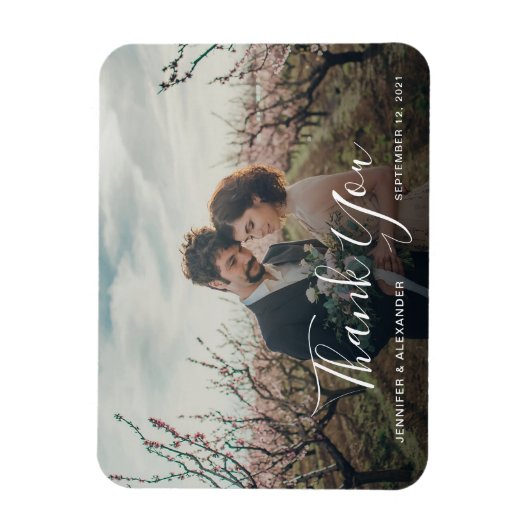 Creëer je eigen foto van het huwelijk magneet (Verticaal)