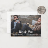 Creëer je eigen foto van het huwelijk notitiekaartje (Voorkant / Achterkant in situ)