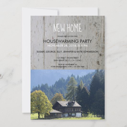 Creëer je eigen foto van het nieuwe huishouden kaart (Voorkant)