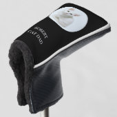 Creëer Je eigen foto van Pet Kat papa zwart Golfheadcover (3/4 voorkant)