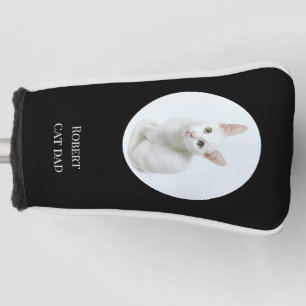 Creëer Je eigen foto van Pet Kat papa zwart Golfheadcover